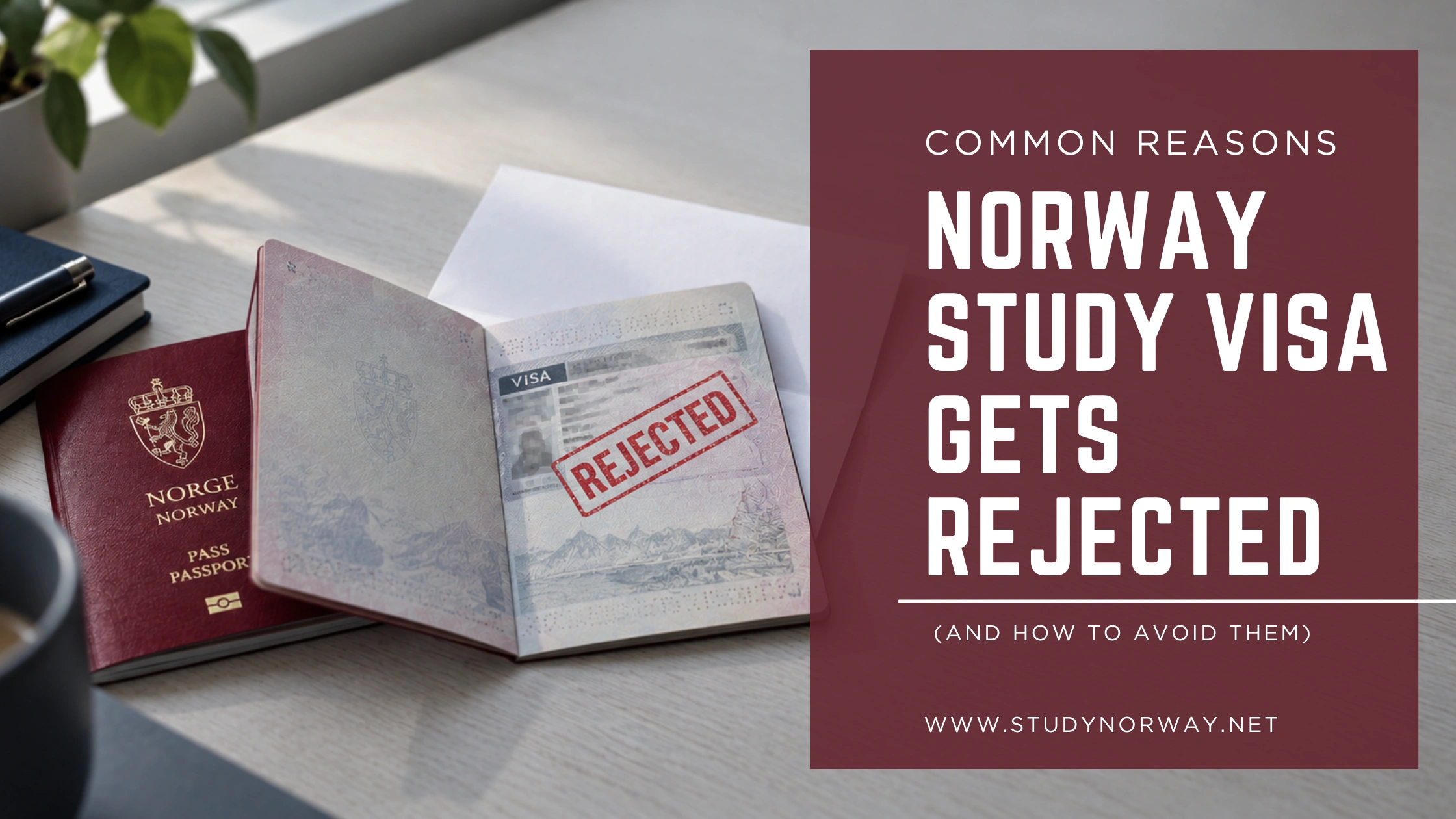 Norway study visa rejection reasons for Bangladeshi students, based on UNE and UDI guidance, 2026.